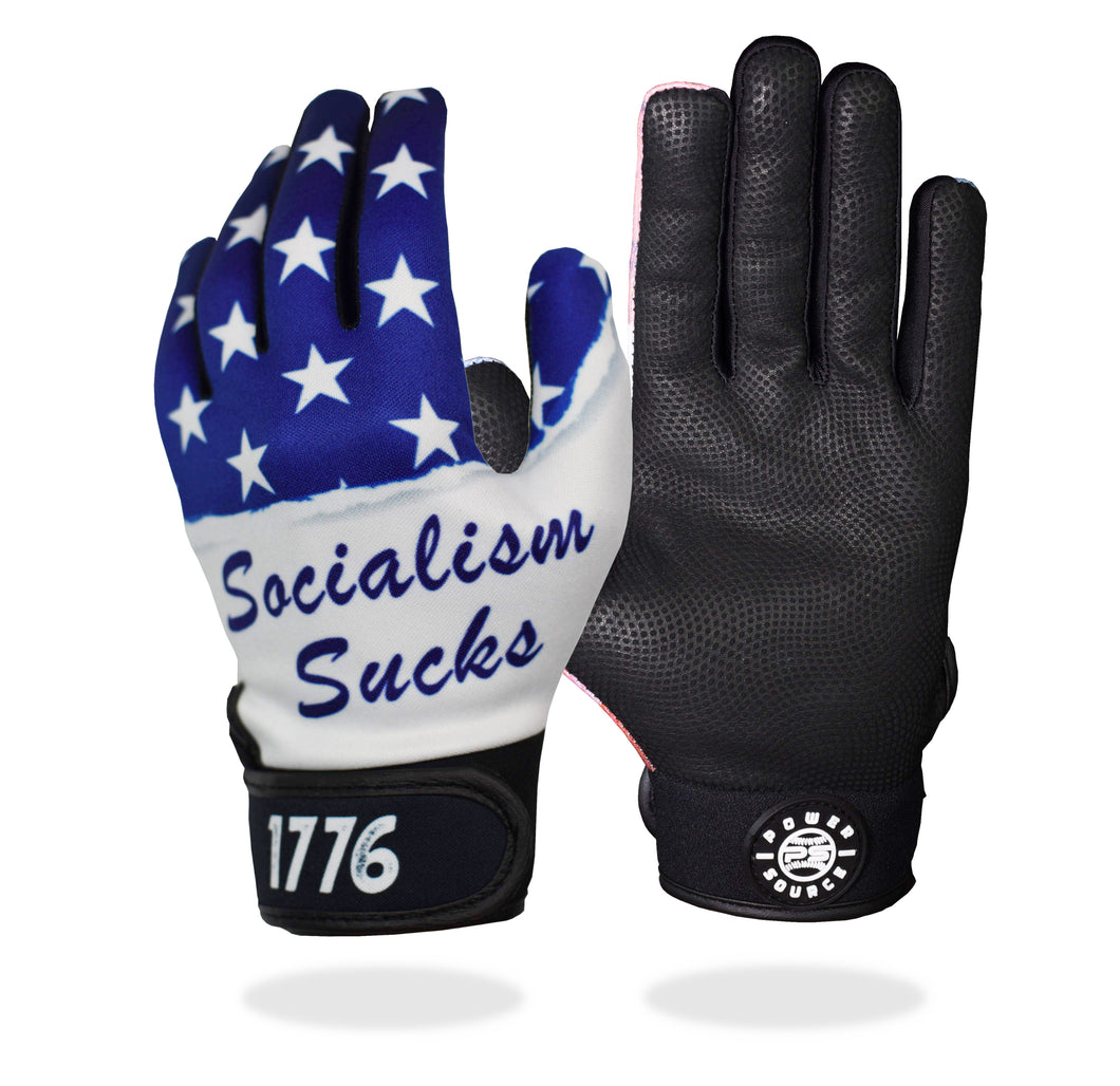 “Socialism Sucks” Batting Gloves